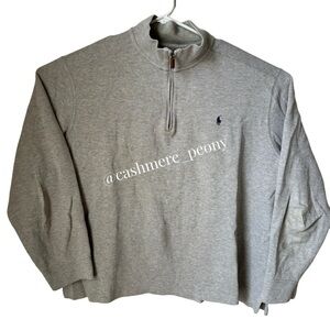 Polo by Ralph Lauren Gray Zip Pullover Shirt Top XXL
